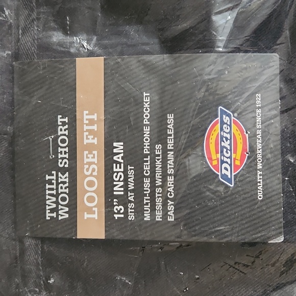 Dickies Men's Twill Work Shorts in Black,  Size 38 - Picture 2 of 4